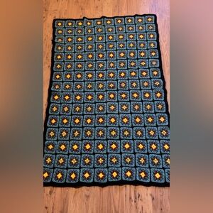 Handcrafted Floral Crochet Blanket - Multicolor